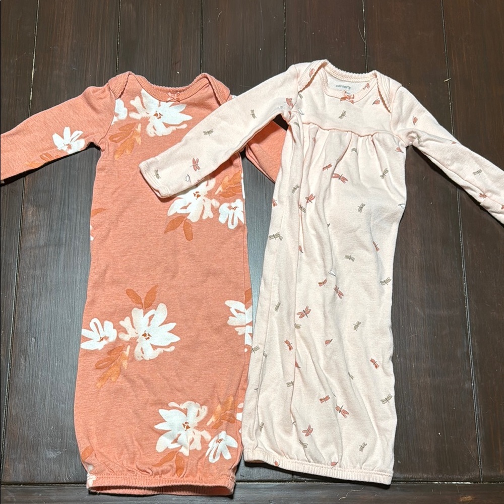 Carter's Kids Pajamas Nightgowns - Pink and Cream Floral